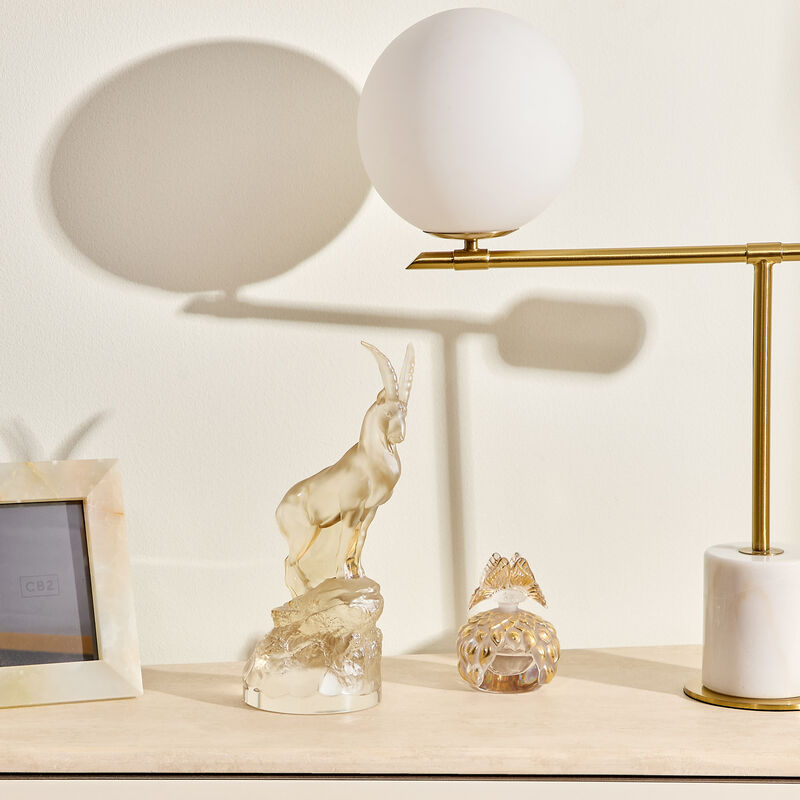 Ibex Sculpture Gold lalique ibex sculpture gold