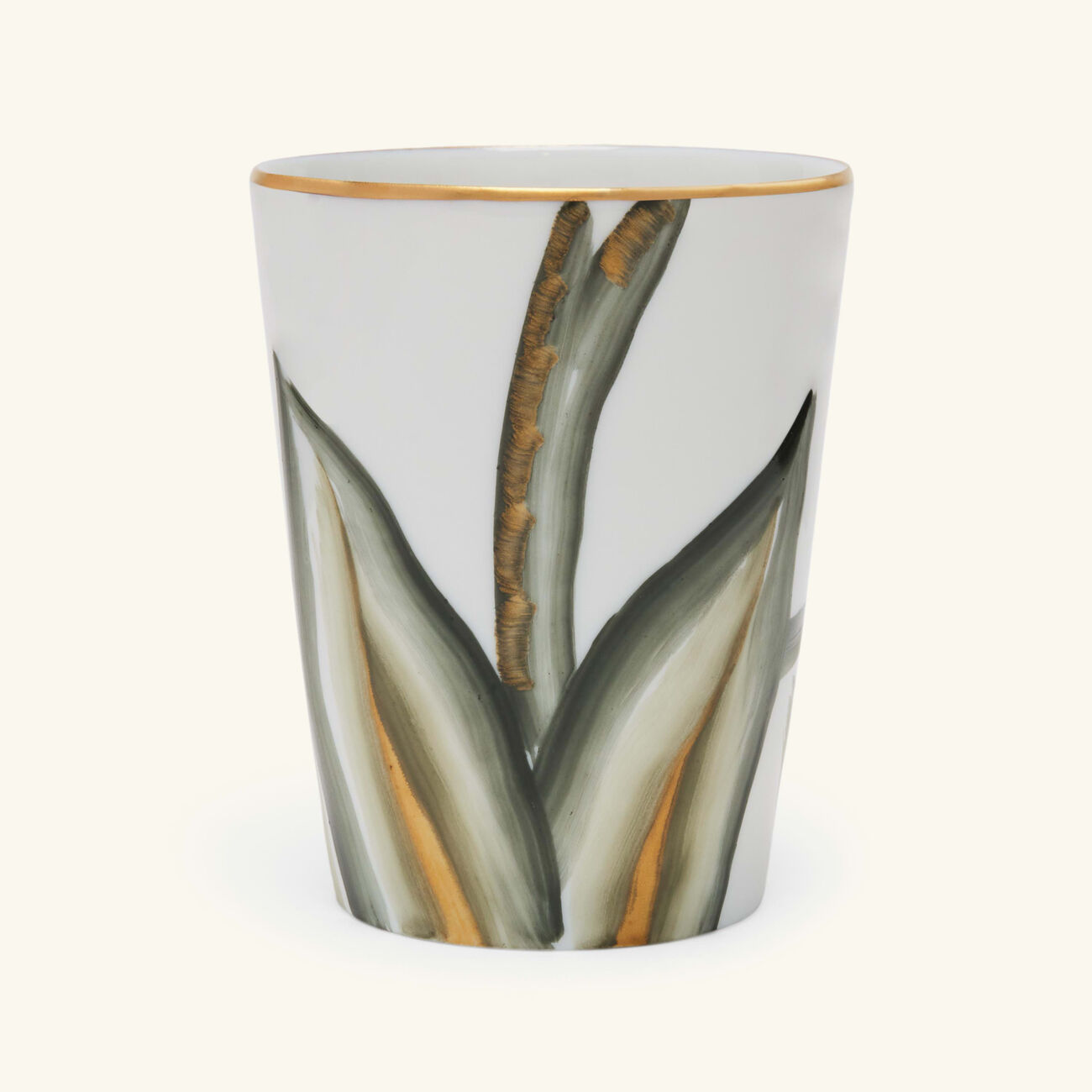 marie daage handpainted goblet glass green