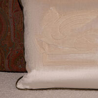 etro pegaso embroided cushion beige