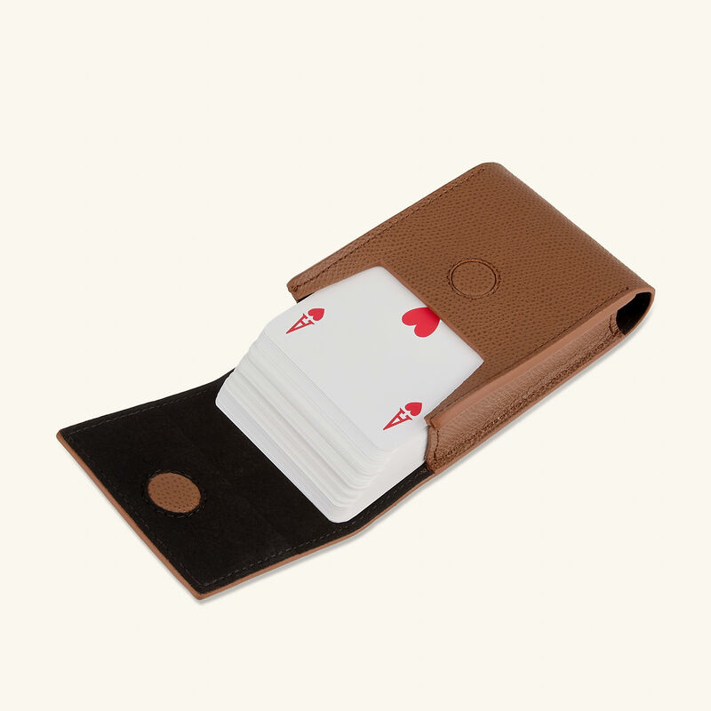 giobagnara playing card leather pochette