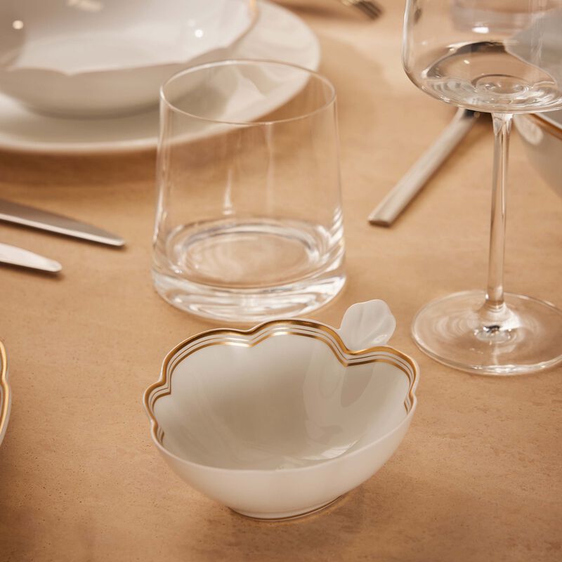 bernardaud pompadour serving bowl gold