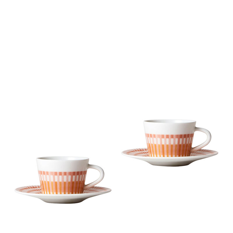 Terra Rosa Set of 2 Coffee Cups and Saucers, large
