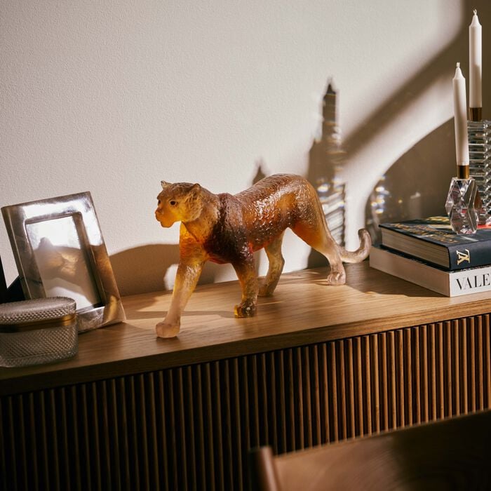 Jaipur Panther Sculpture Brown daum jaipur panther sculpture brown