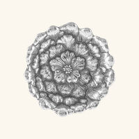 بوتشيلاتي وعاء على شكل زهرة الجاردينيا فضي بحجم صغير