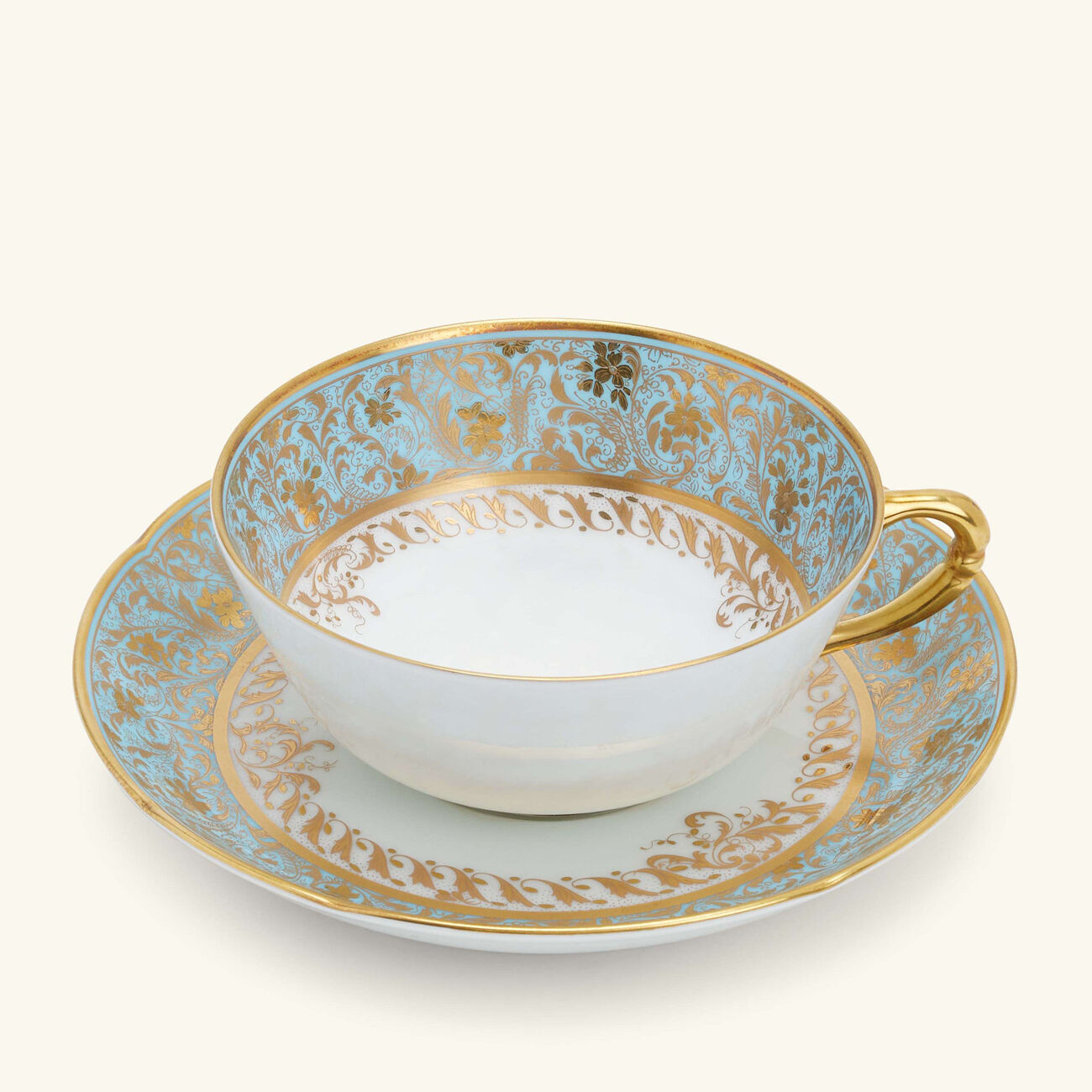 Eden Turquoise Tea Cup & Saucer Blue bernardaud eden turquoise tea cup saucer blue