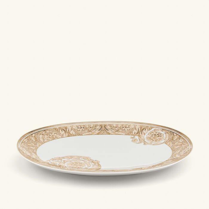 Barocco Serving Platter Oval Beige 38cm versace barocco serving platter oval beige 38cm