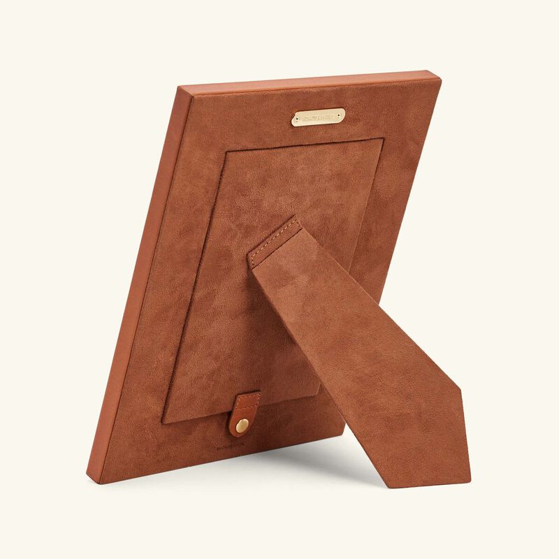 رالف لورين هوم إطار الصور بيدفورد غاريت جلد باللون البني بحجم 18x13 سم