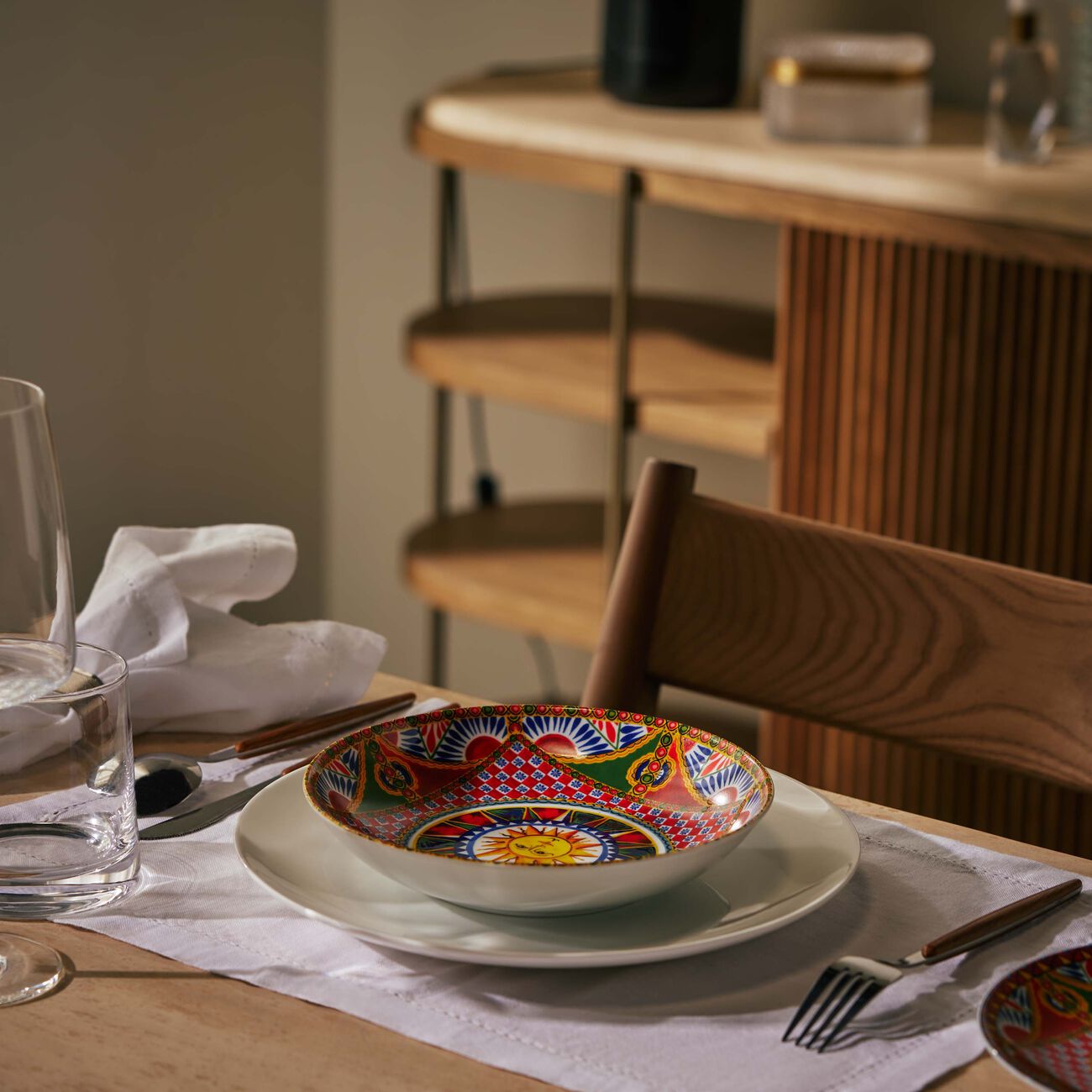 Carretto Sun Soup Plate Round 20cm Set Of 2 dolce gabbana casa carretto sun soup plate round 20cm set of 2