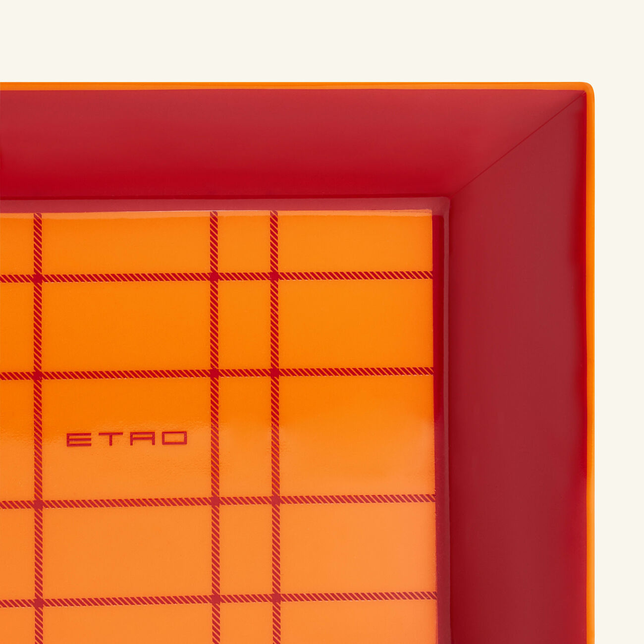 Tartan Trinket Tray Rectangular Small Red etro tartan trinket tray rectangular small red