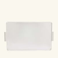 رالف لورين هوم صينية الضيافة مونتجمري مستطيلة كبيرة جدًا مطلية بالفضة