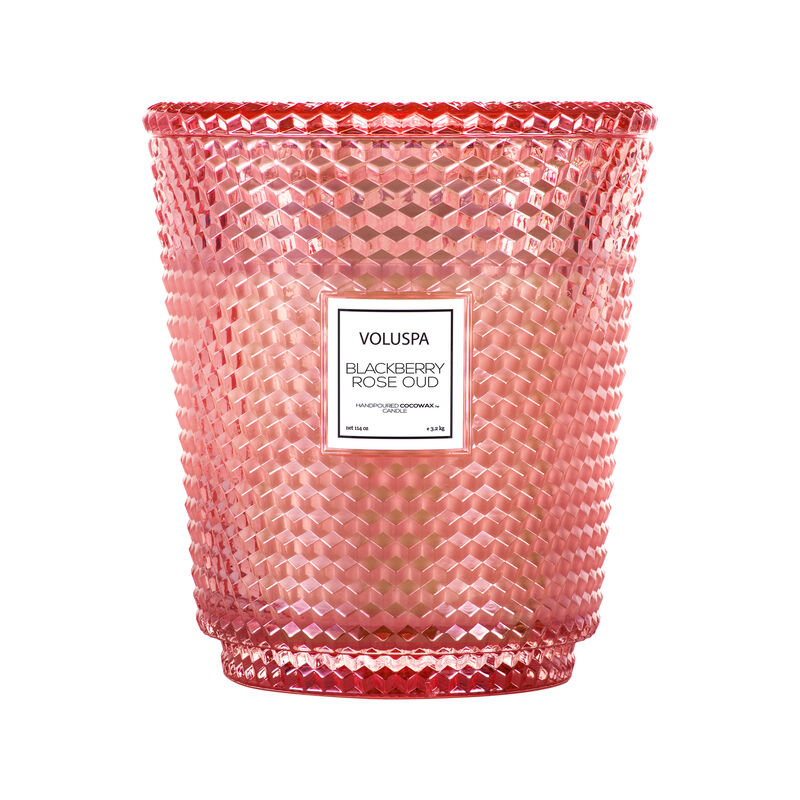voluspa blackberry rose oud 5 wick hearth candle
