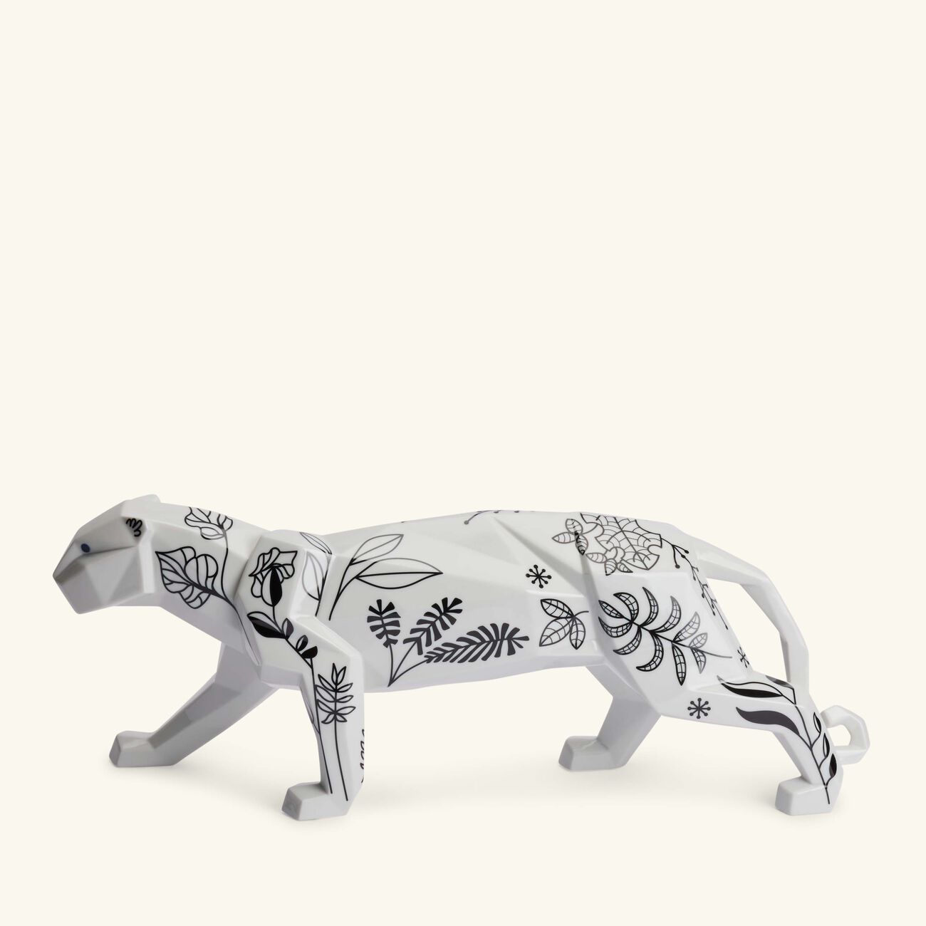 lladro jungle panther sculpture large white