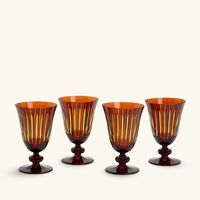 Prism Wine Glasses Amber Set of 4 l objet prism wine glasses amber set of 4