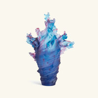 daum mer de corail vase large blue