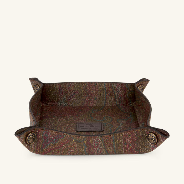 etro arnica decorative tray square brown 15cm