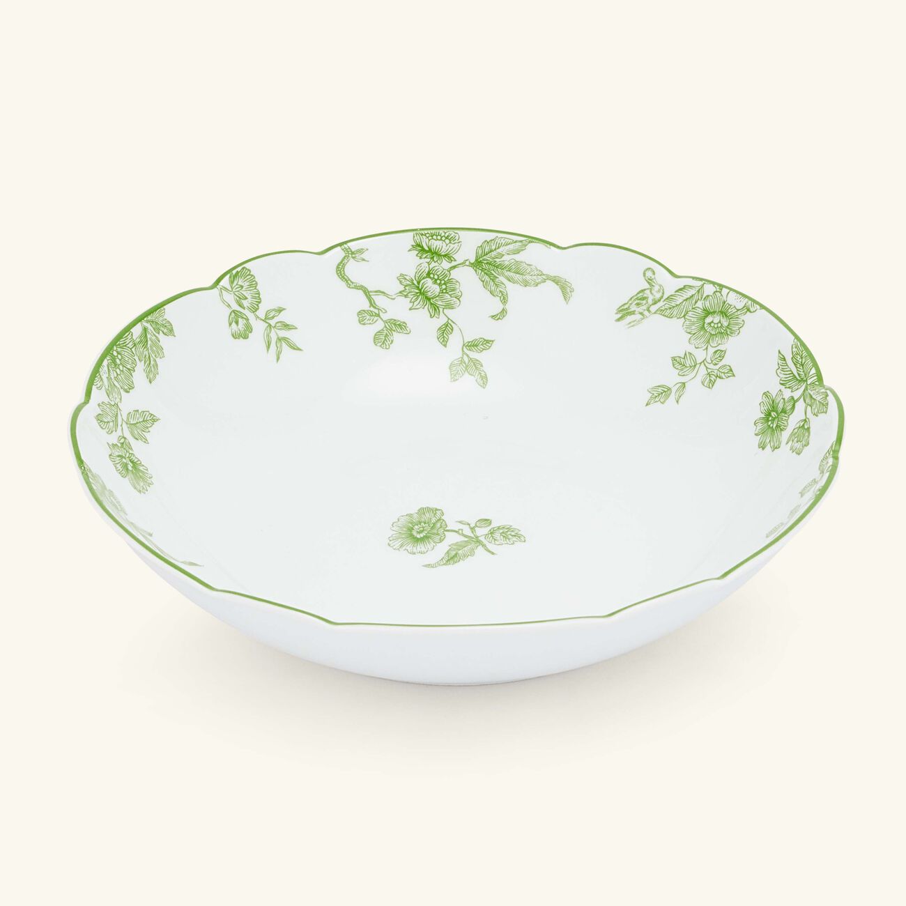 bernardaud albertine soup plate round green 19cm