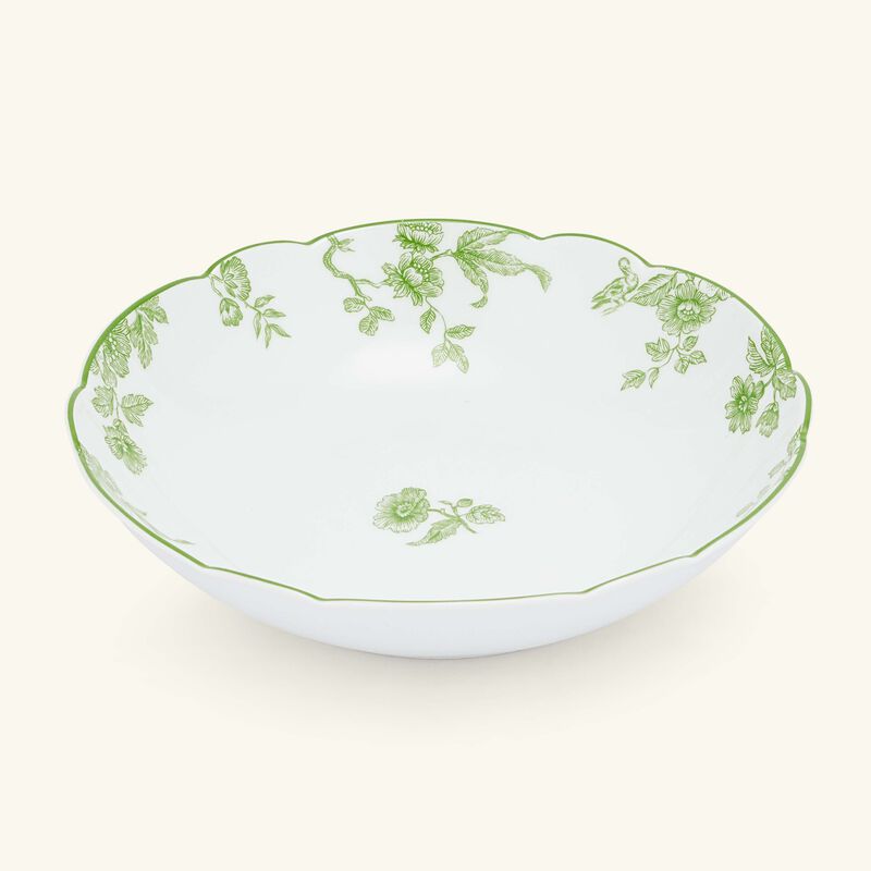 bernardaud albertine soup plate round green 19cm