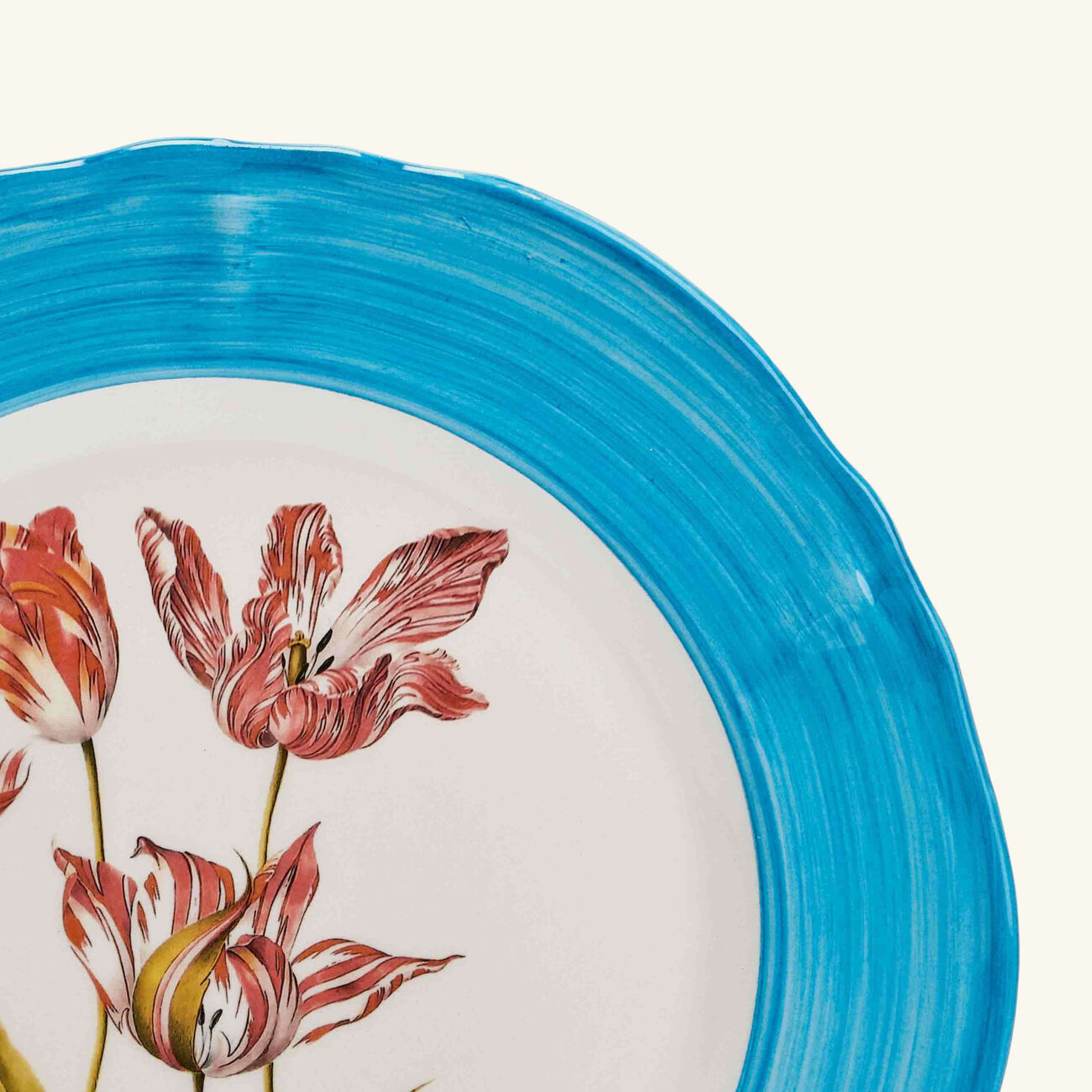 les ottomans sultan garden dinner plate round blue