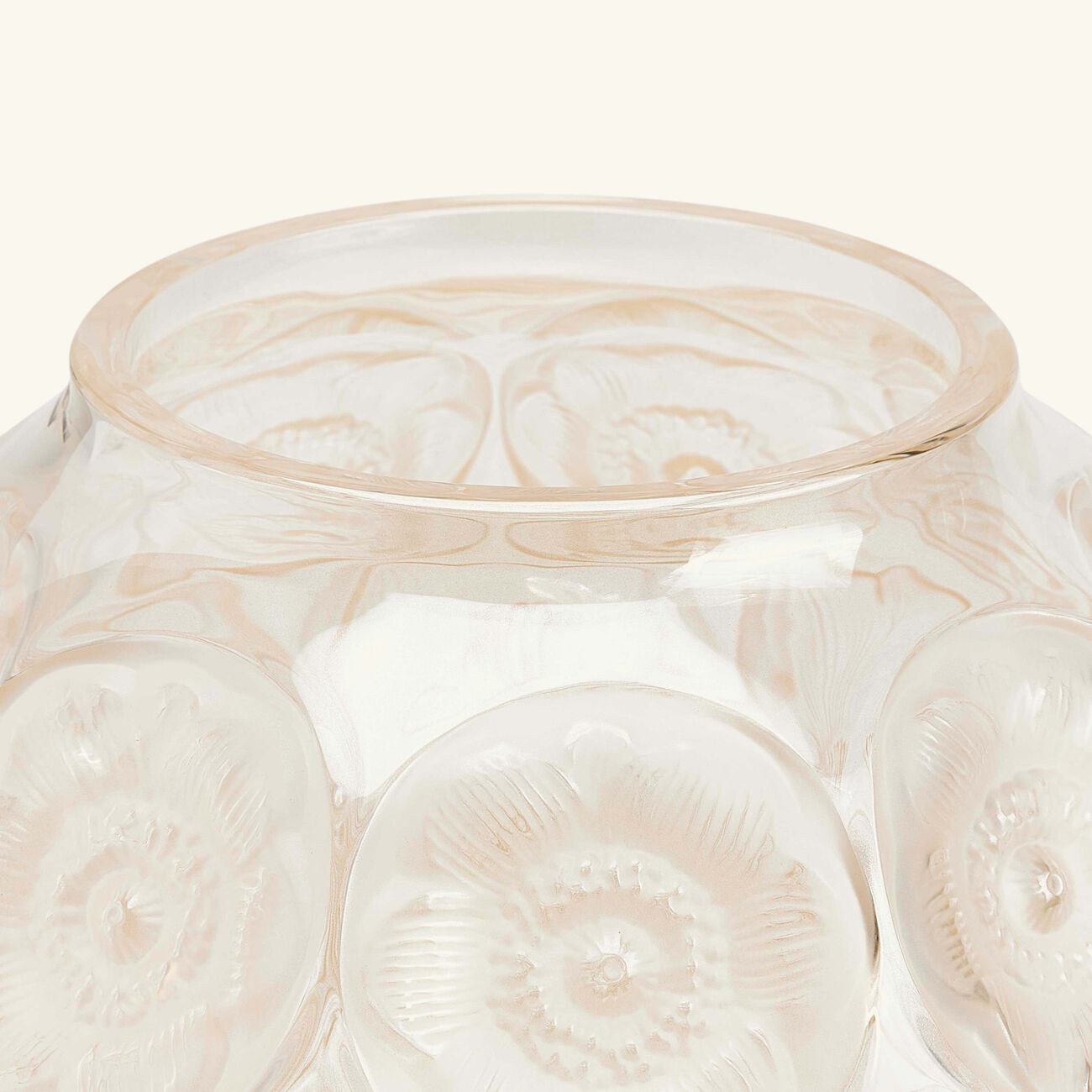 Anemones Vase Medium Gold lalique anemones vase medium gold