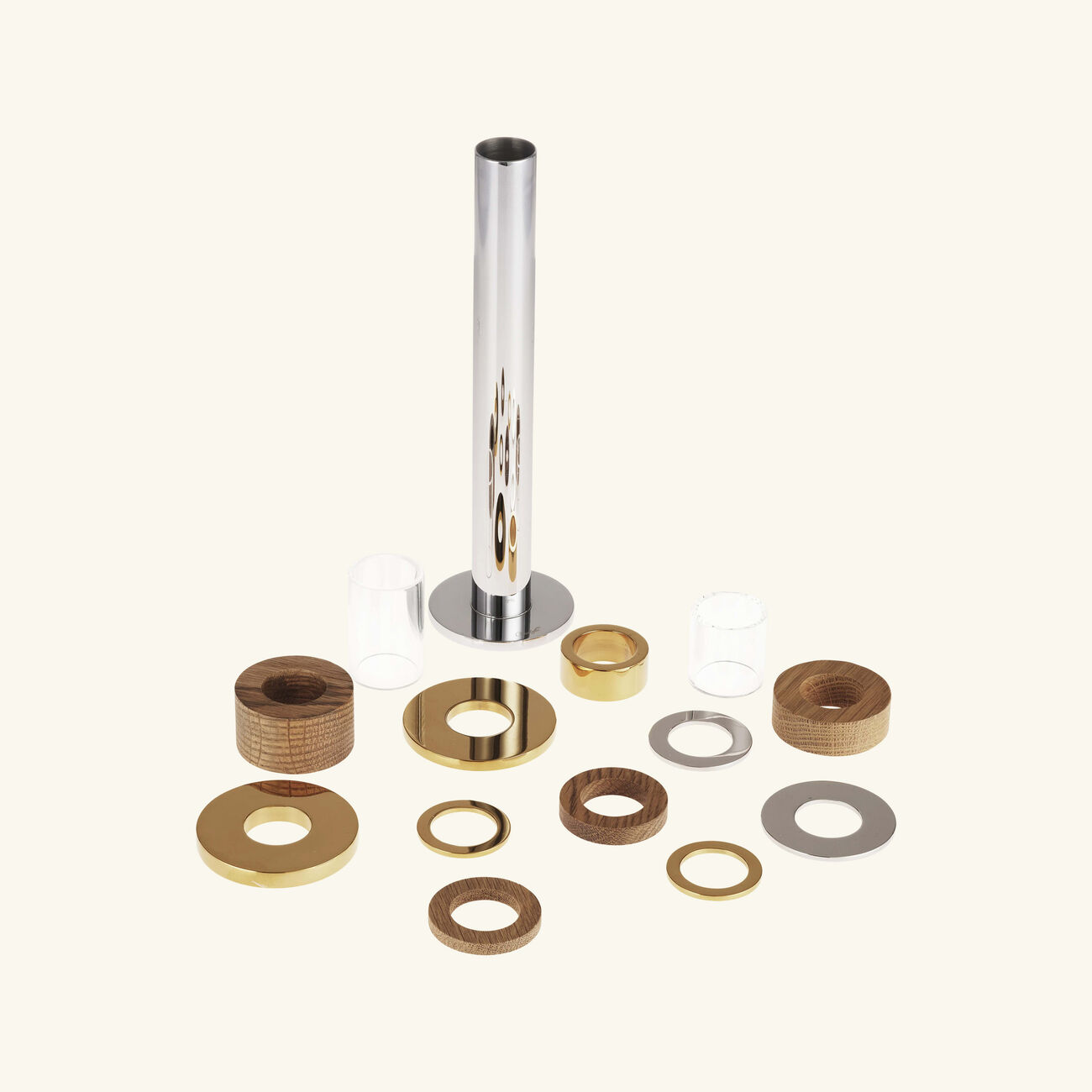 Myriade Candle Holder Large Stainless Steel christofle myriade candle holder large stainless steel