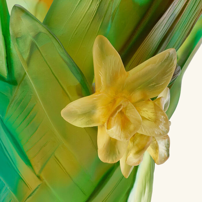 daum tressage vase medium green