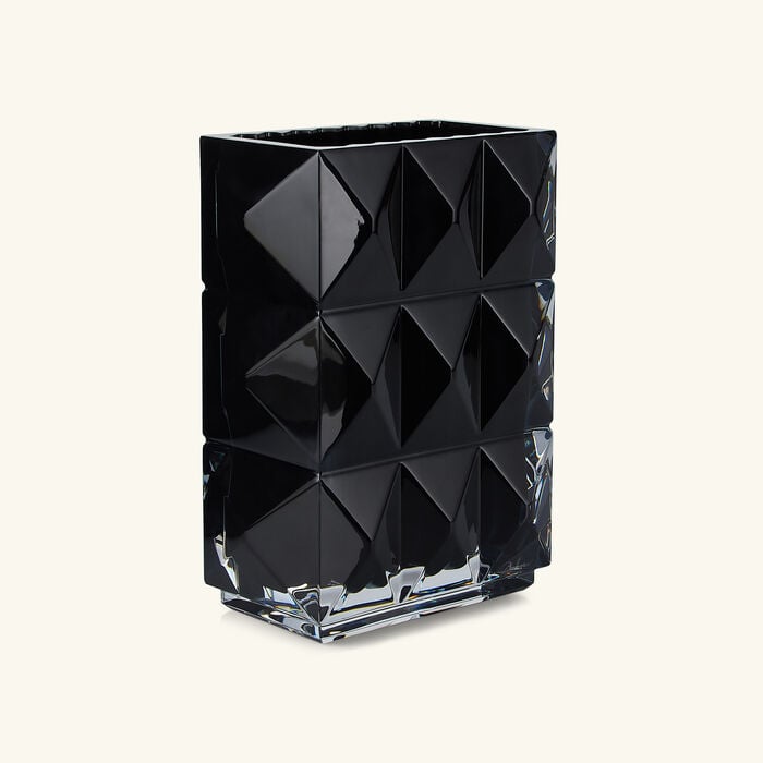 baccarat louxor vase rectangular black