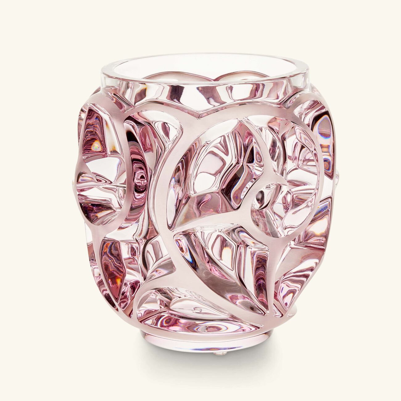 Tourbillons Vase Small Pink lalique tourbillons vase small pink