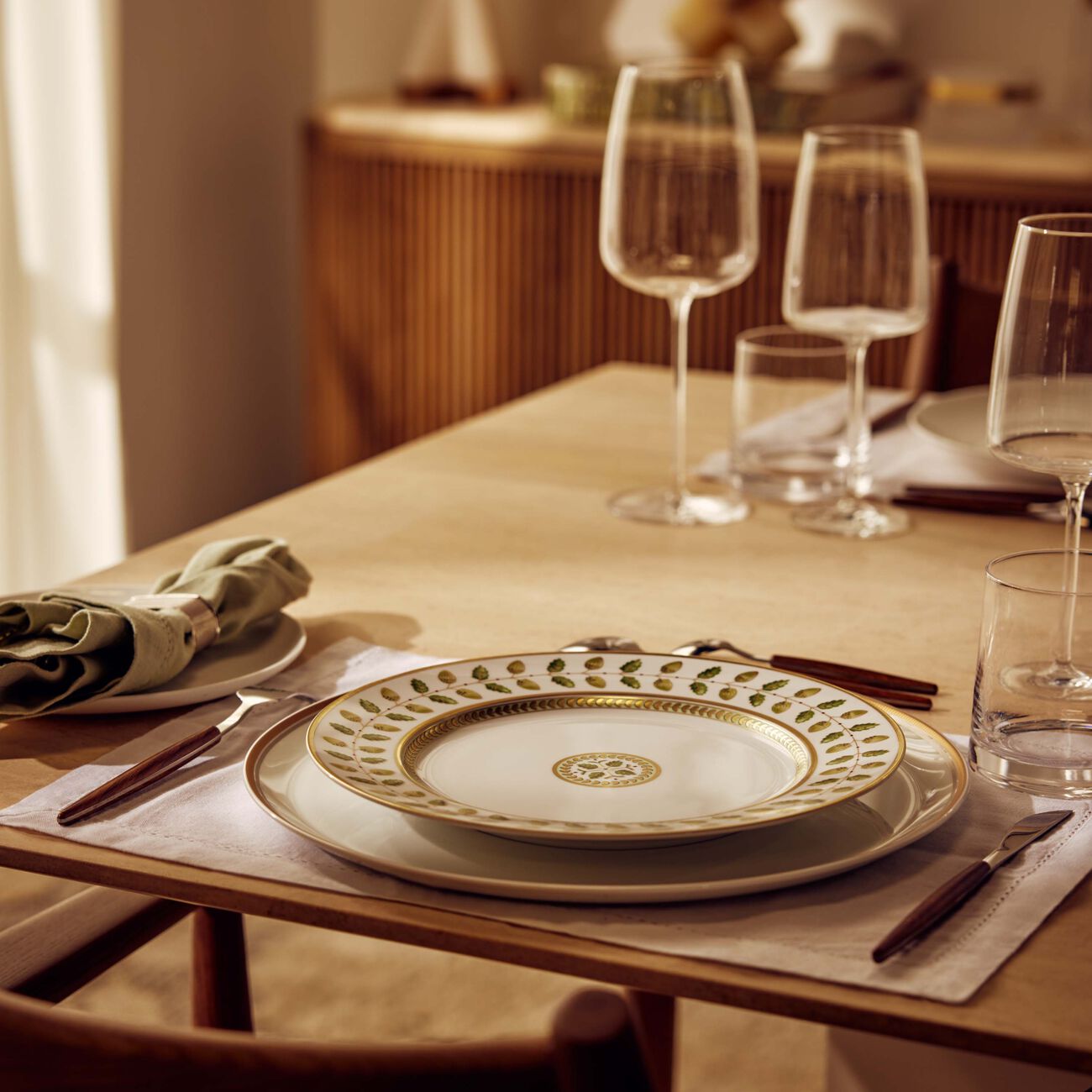 Constance Dinner Plate Round Green 26cm bernardaud constance dinner plate round green 26cm