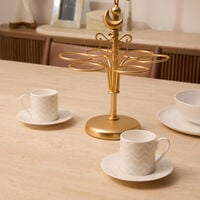 missoni home zig zag coffee cup   saucer white set of 2