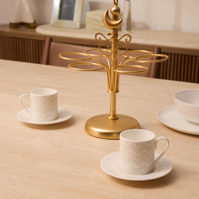 missoni home zig zag coffee cup   saucer white set of 2