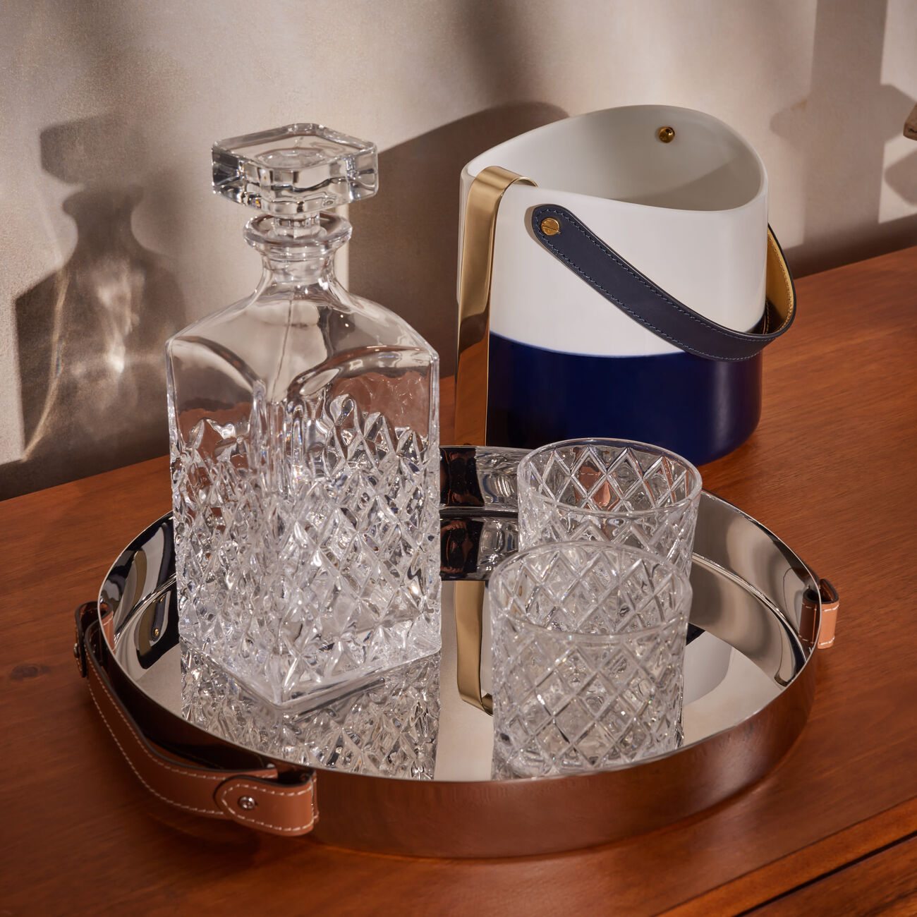 Wyatt Serving Tray Round Medium Stainless Steel ralph lauren home wyatt serving tray round medium stainless steel