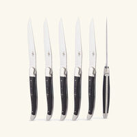 forge de laguiole black handle table knife black set of 6