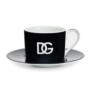Set of 2 DG Logo Teacups with Saucers, medium