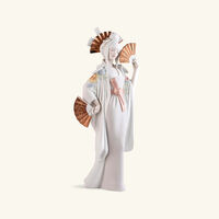 Japanese Dancer Sculpture Large White lladro japanese dancer sculpture large white