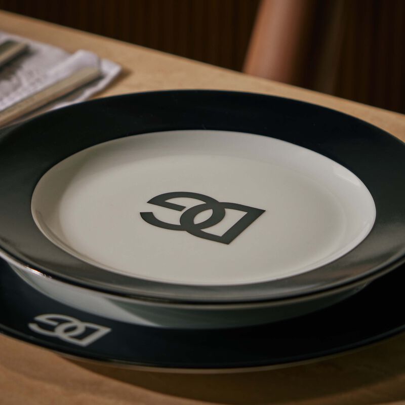 dolce gabbana casa dg logo bread plate round 17cm set of 2