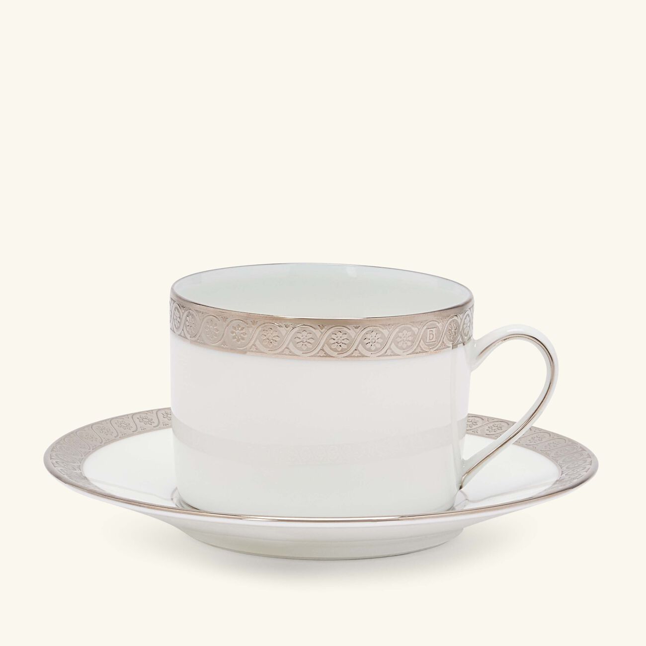 Torsade Tea Cup & Saucer Silver bernardaud torsade tea cup saucer silver