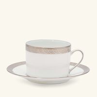 Torsade Tea Cup & Saucer Silver bernardaud torsade tea cup saucer silver