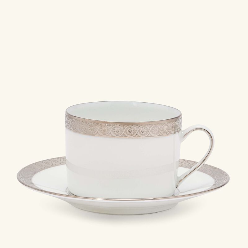 Torsade Tea Cup & Saucer Silver bernardaud torsade tea cup saucer silver