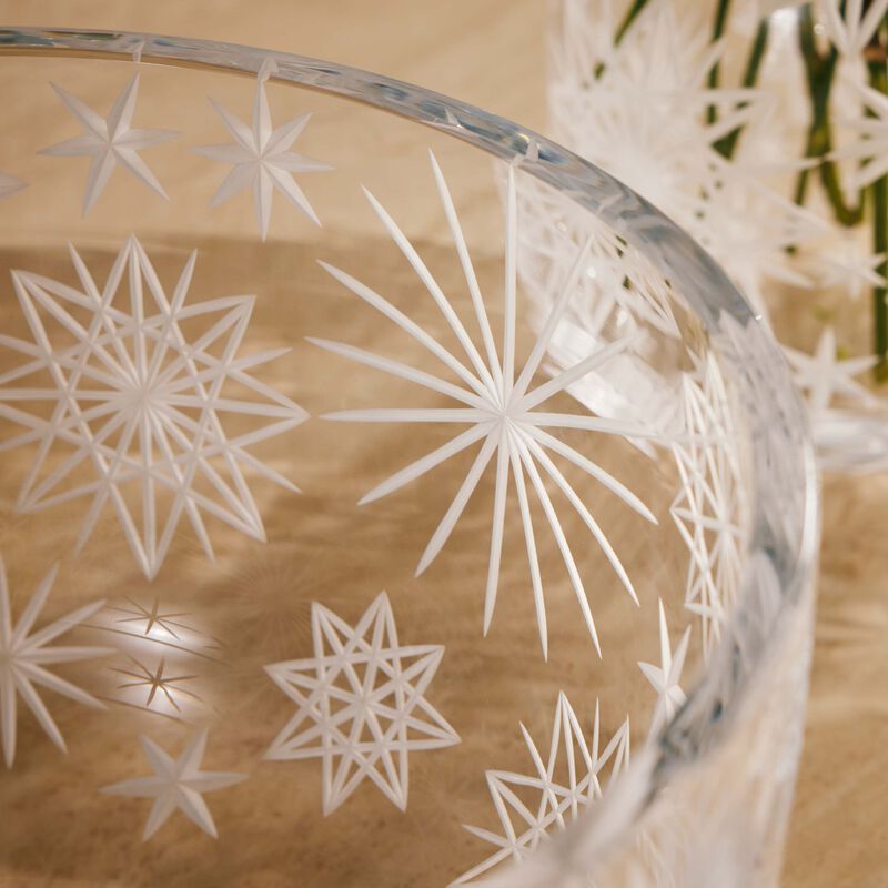 روكل وعاء كراكاتيت من الكريستال الشفاف   39 سم