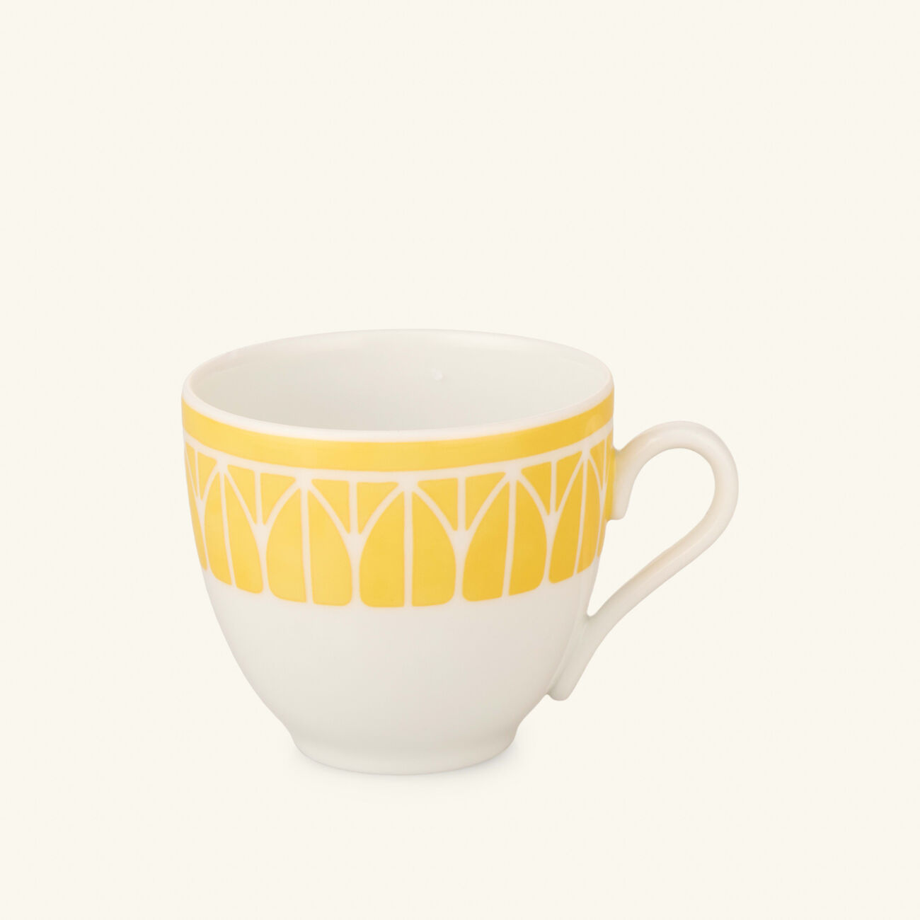 christofle malmaison riviera espresso cup   saucer yellow