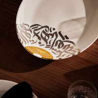 Qamar Serving Platter Oval White 32cm dimlaj qamar serving platter oval white 32cm