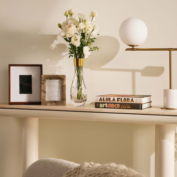 روكل مزهرية لاف مستديرة كبيرة باللون الذهبي