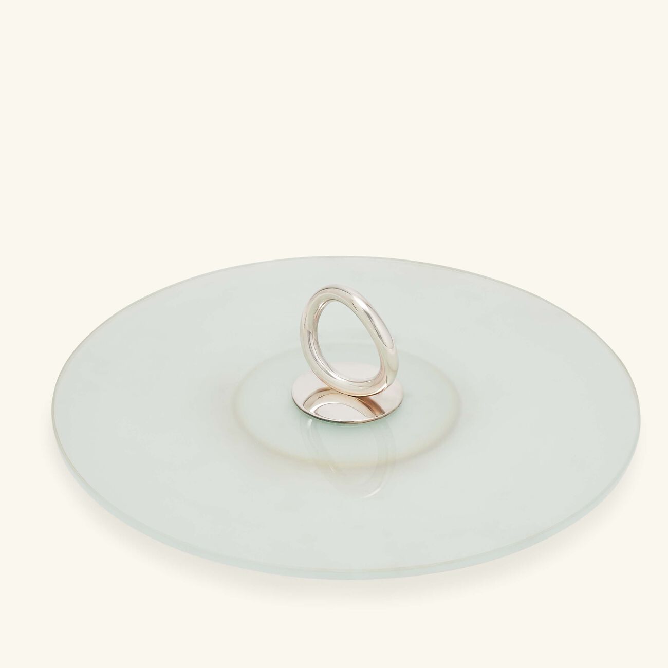 كريستوفل طبق الضيافة فيرتيجو دائري باللون الفضي 30 سم