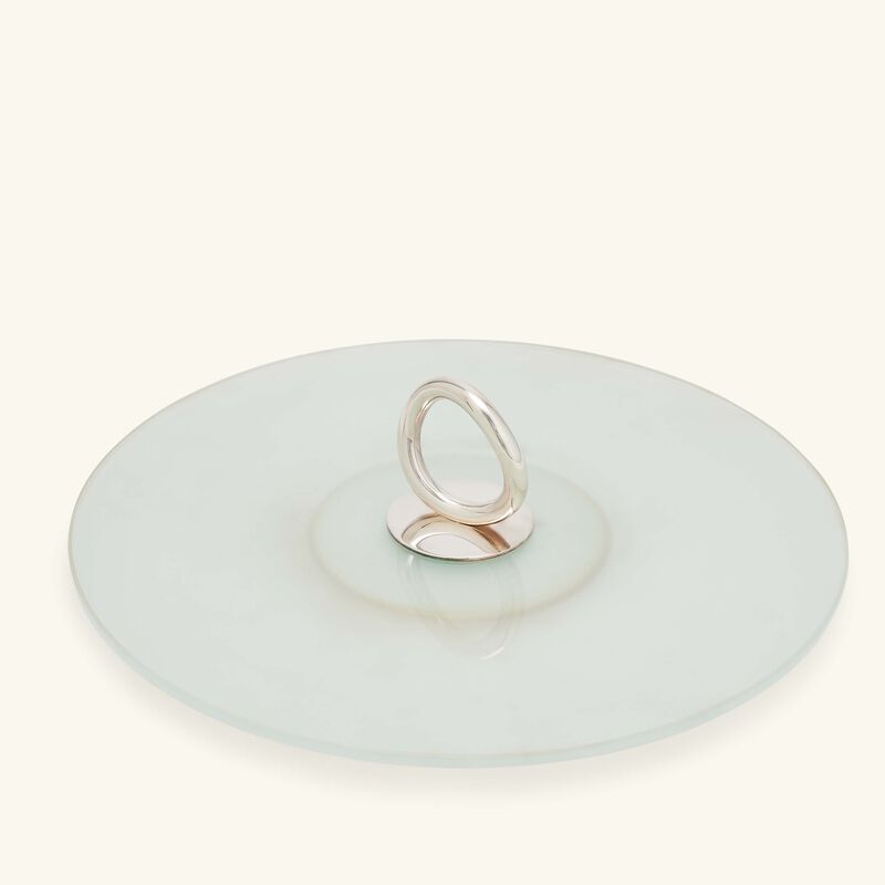 كريستوفل طبق الضيافة فيرتيجو دائري باللون الفضي 30 سم