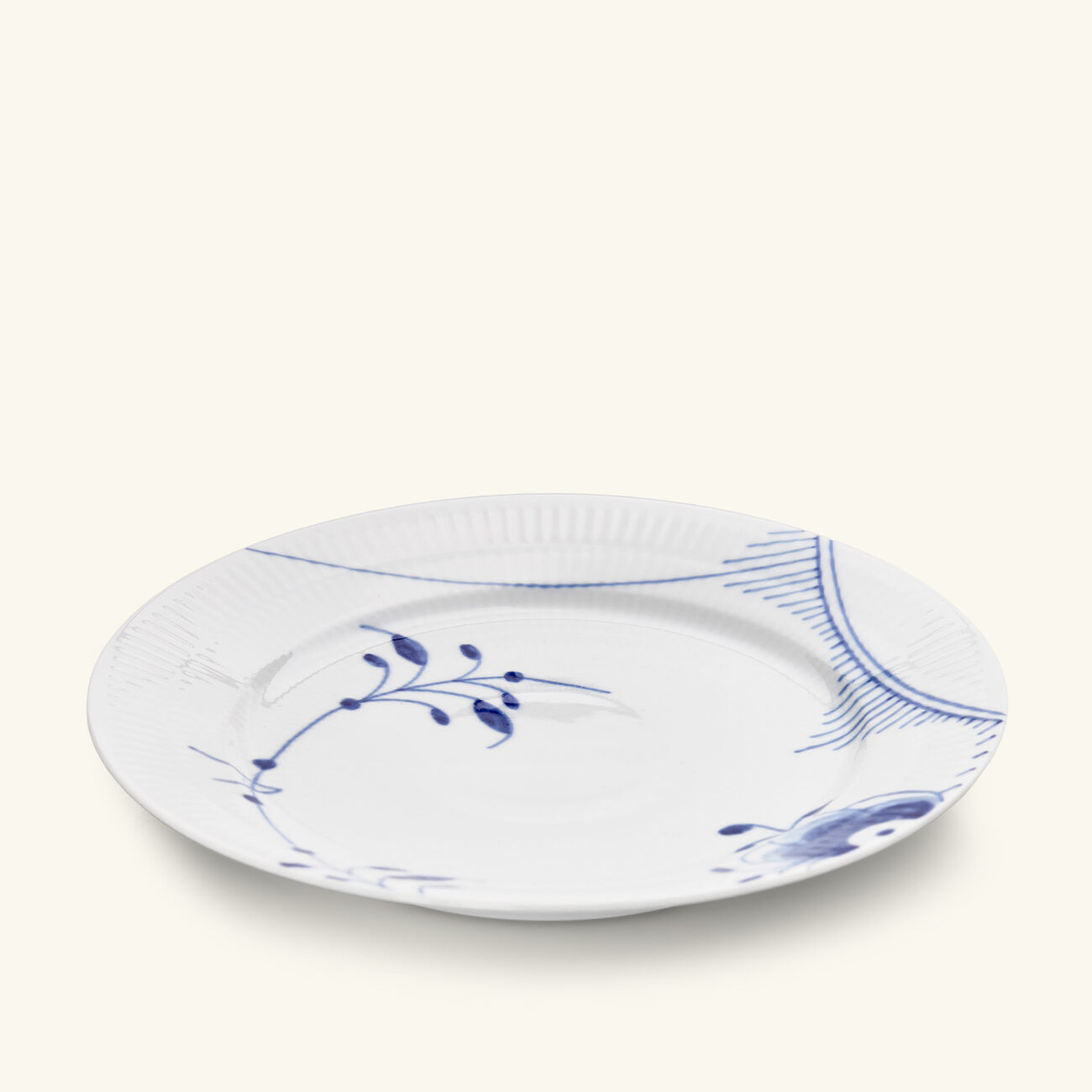 رويال كوبنهاغن طقم أطباق الحلويات بلو ميغا دائري أبيض 22 سم من طبقين