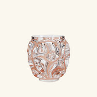 lalique tourbillons vase round small pink