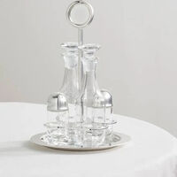 christofle vertigo oil and vinegar set silver
