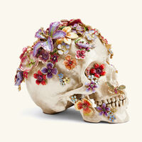 Oliver Skull & Flowers Figurine jay strongwater oliver skull flowers figurine