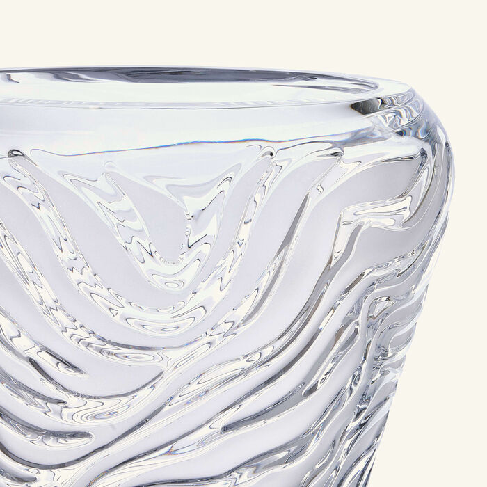 lalique zebra vase large clear limited edition