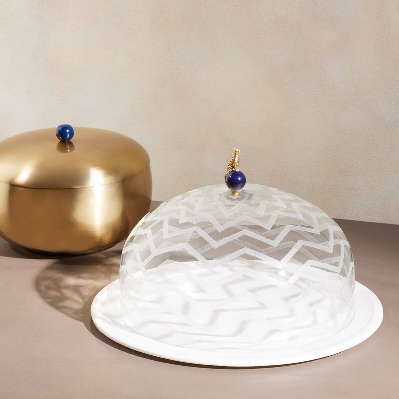 Ares Cloche Cake Plate Round White 31cm ira udaipur ares cloche cake plate round white 31cm